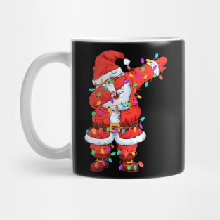 Funny Dabbing Santa Christmas Tree Lights Mug